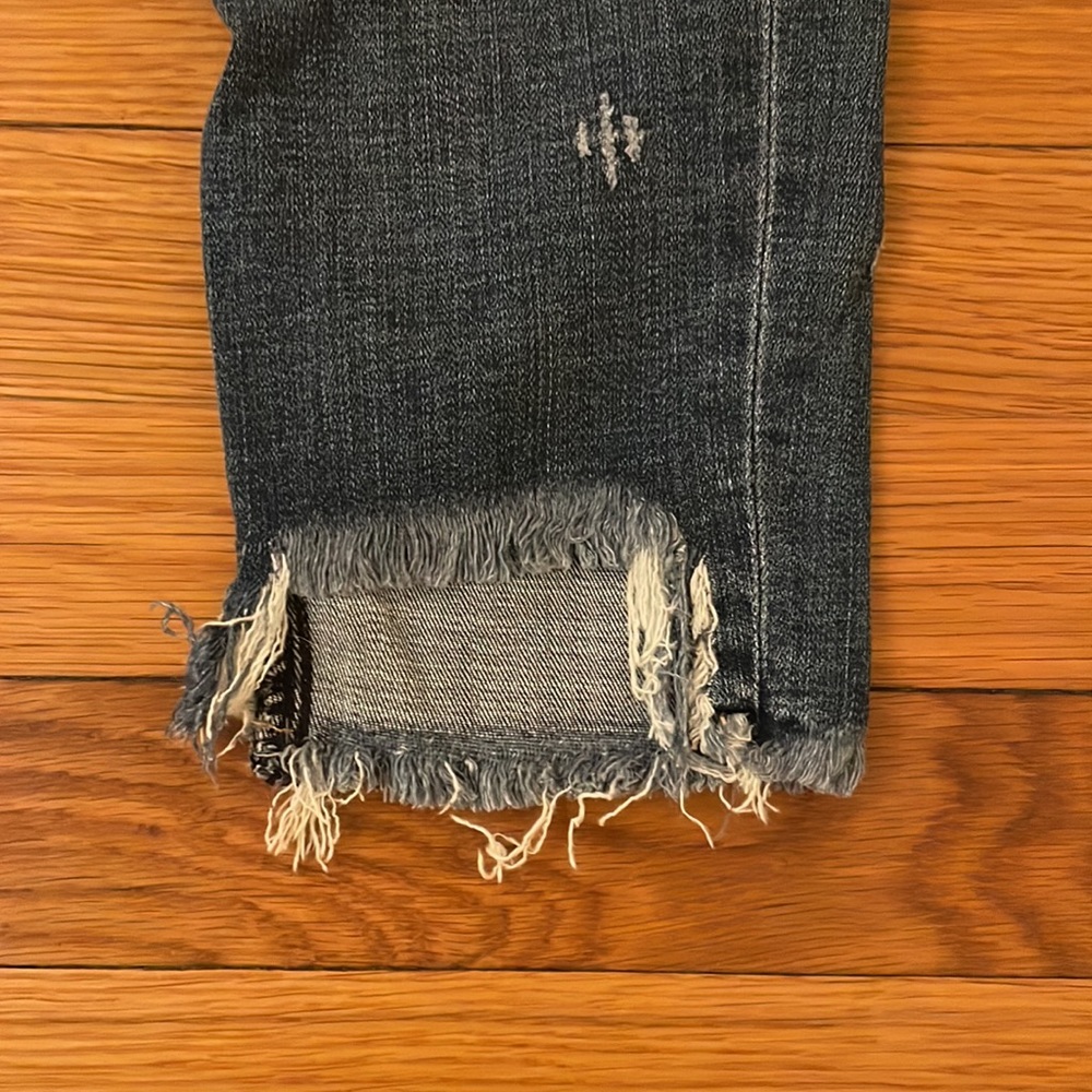 Patterned Jegging with Frayed Bottom - Picture 2 of 4